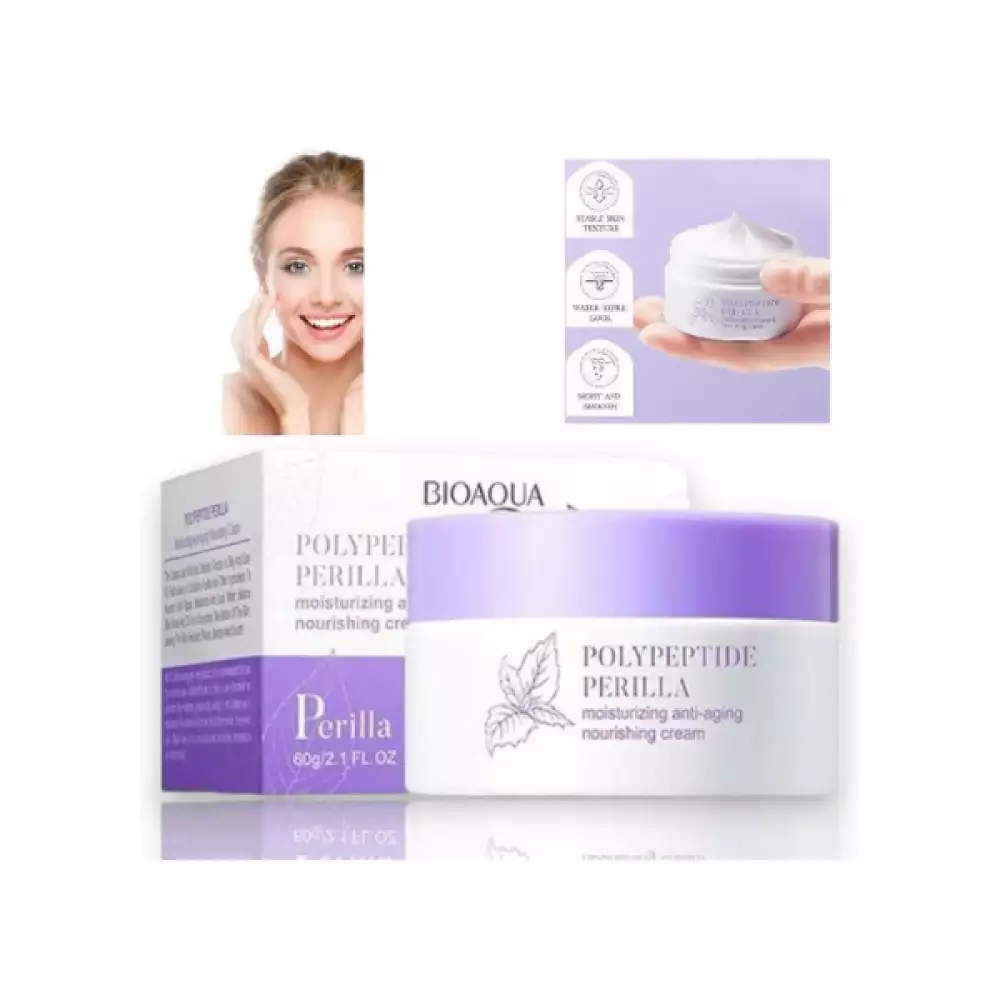 Crema Facial Antiedad Con Extractos De Perilla Y Polip Ptido Bioaqua