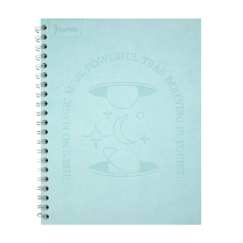 Cuaderno Argollado Tapa Dura Grande 80 Hojas Cuadriculado Norma Cuero