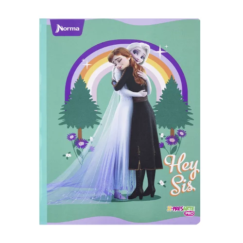 Cuaderno cosido 100 hojas doble línea Frozen hey sis Tienda Norma