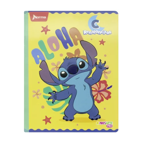 Cuaderno Cosido Hojas Rengloncitos C Stitch Aloha Tienda Norma