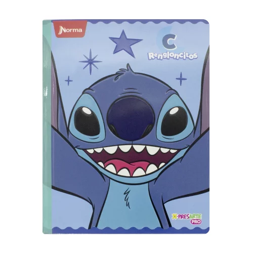 Cuaderno Cosido 100 Hojas Rengloncitos C Stitch Estrellas Tienda Norma