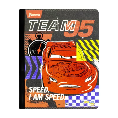 Cuaderno Cosido 50 Hojas Cuadriculado Cars Team Tienda Norma