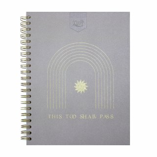 Cuaderno Argollado Durabook Platino Cuero Kiut Grande 160 Hojas 5