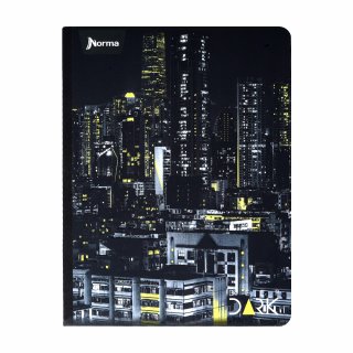 Cuaderno Cosido 50 Hojas Cuadriculado Deep Dark Ciudad Tienda Norma