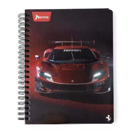 Cuaderno Argollado Profesional Cuadro Chico Ferrari Metalizado Midnight