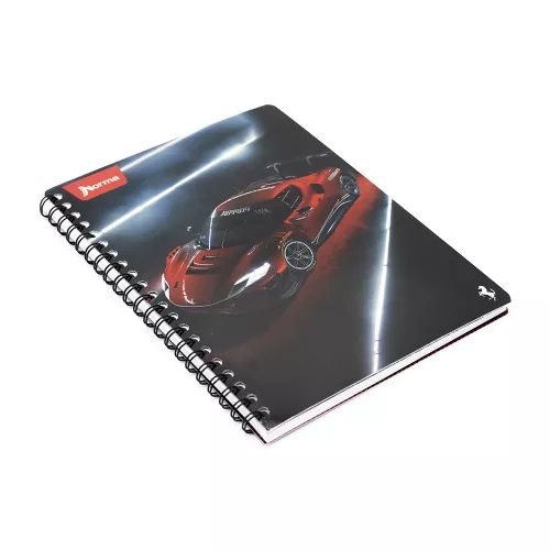 Cuaderno Argollado Profesional Cuadro Chico Ferrari Metalizado