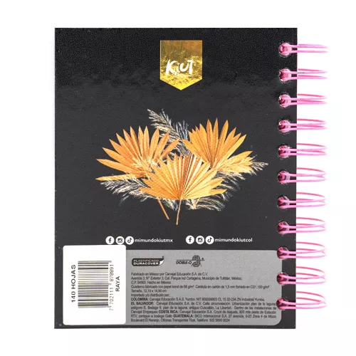 Cuaderno Argollado Tapa Dura A Raya Kiut Positive And Happy Hojas