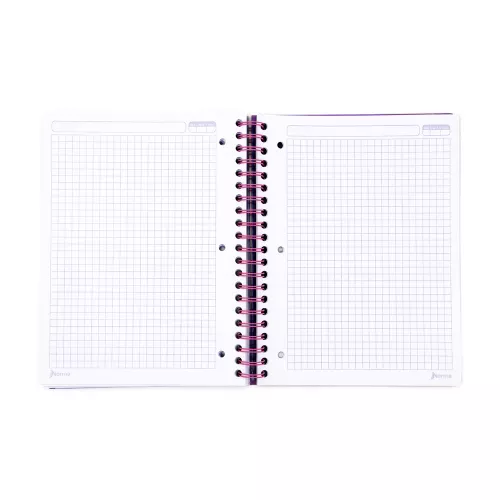 Cuaderno Argollado Tapa Dura Profesional Cuadro Grande Unicampus Barbie