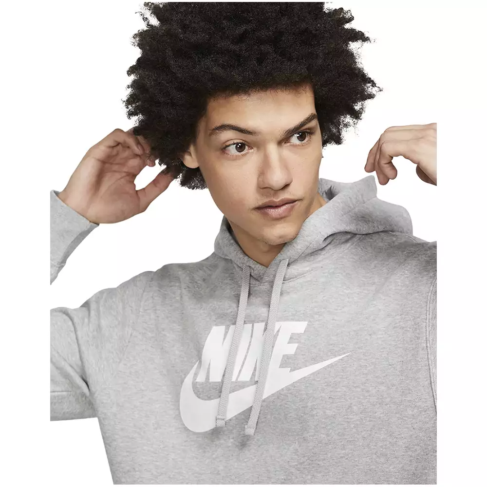 Buzo Lifestyle Nike Sportswear Club Fleece - Gris-Blanco