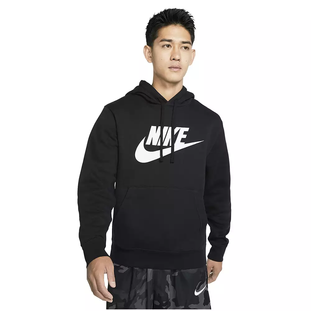 Buzo Lifestyle Nike Sportswear Club Fleece - Negro-Blanco