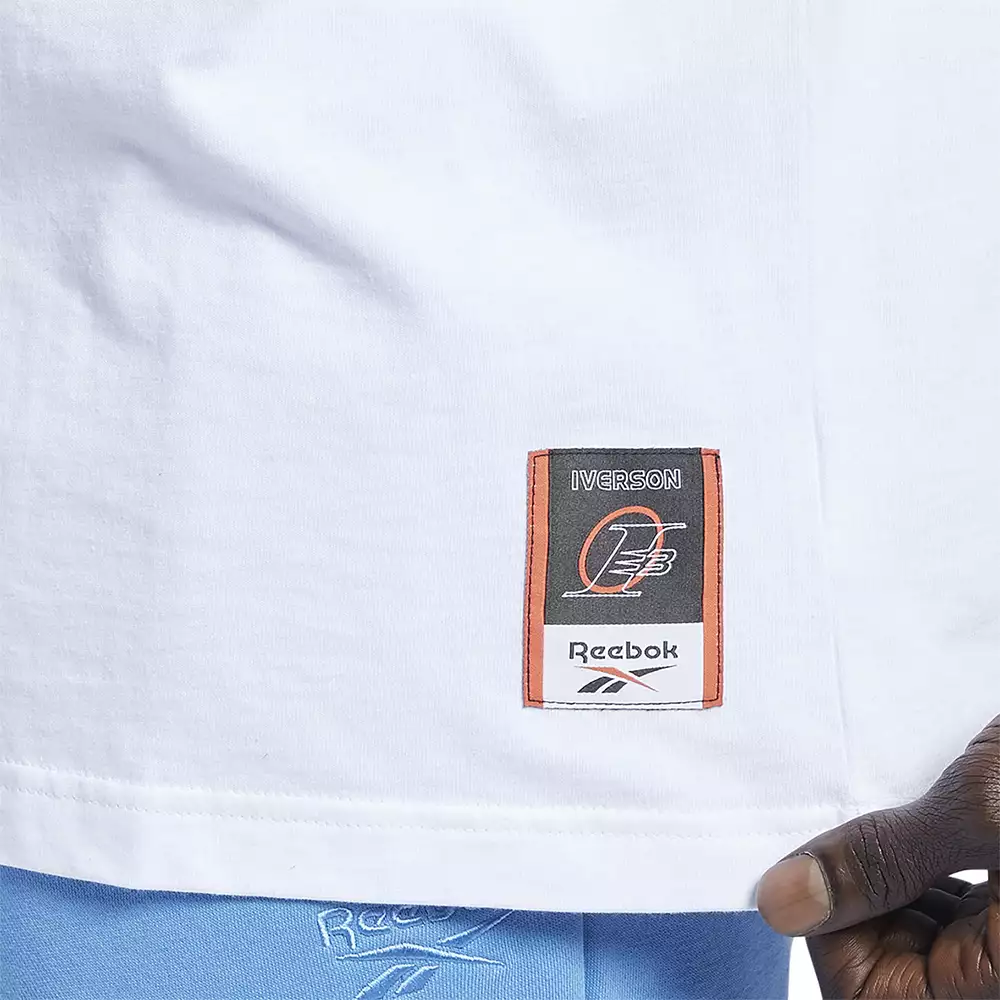 Camiseta Classics Reebok Iverson Basketball I3 Blueprint - Blanco