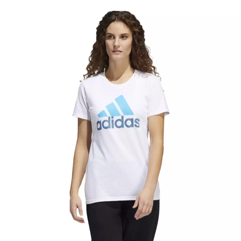 Camiseta Lifestyle adidas Badge Of Sport Tee - Blanco-Azul