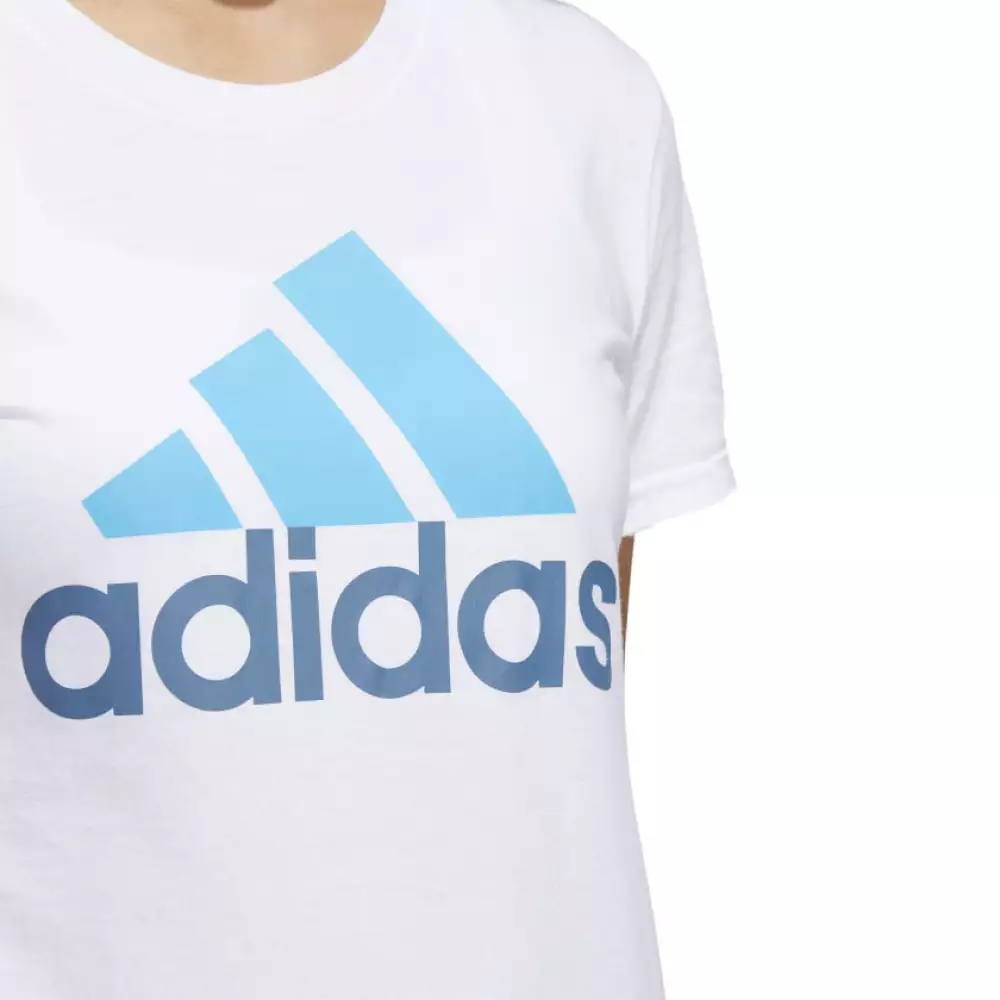Camiseta Lifestyle adidas Badge Of Sport Tee - Blanco-Azul Talla XS