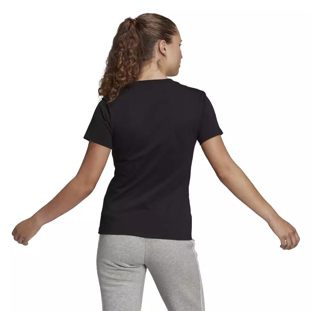 Camiseta Lifestyle adidas Loungewear Essentials Logo - Negro-Blanco
