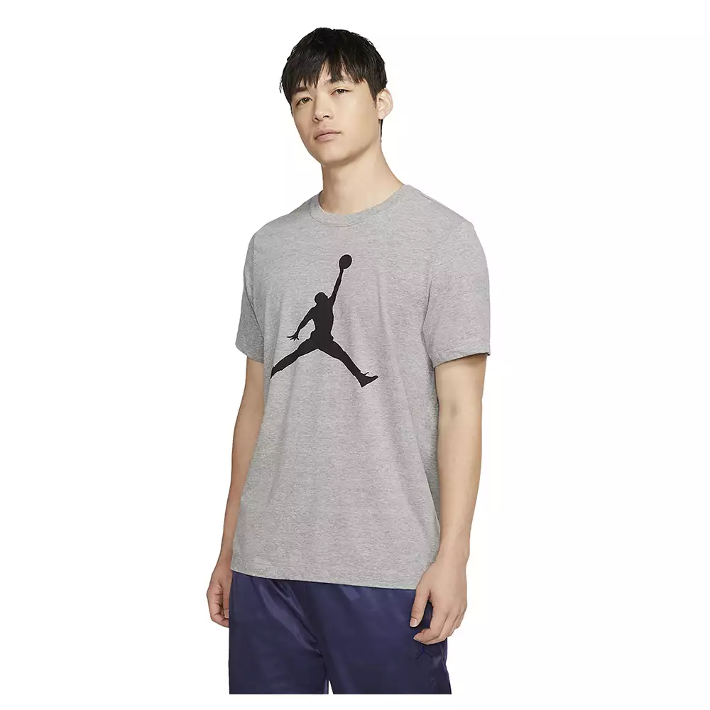 Camiseta Lifestyle Nike Jordan Jumpman - Gris - Negro