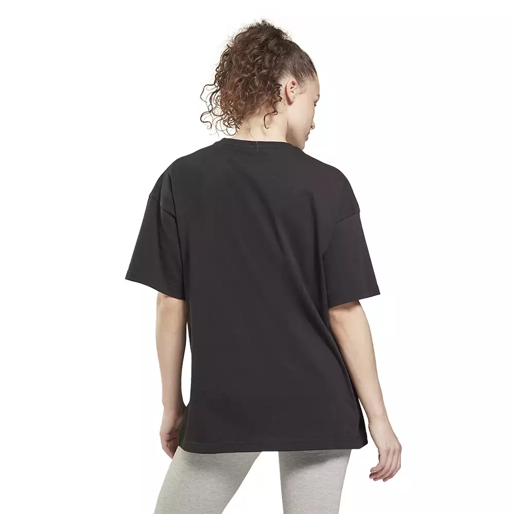 Camiseta Lifestyle Reebok Oversized Vector Tee - Negro-Multicolor