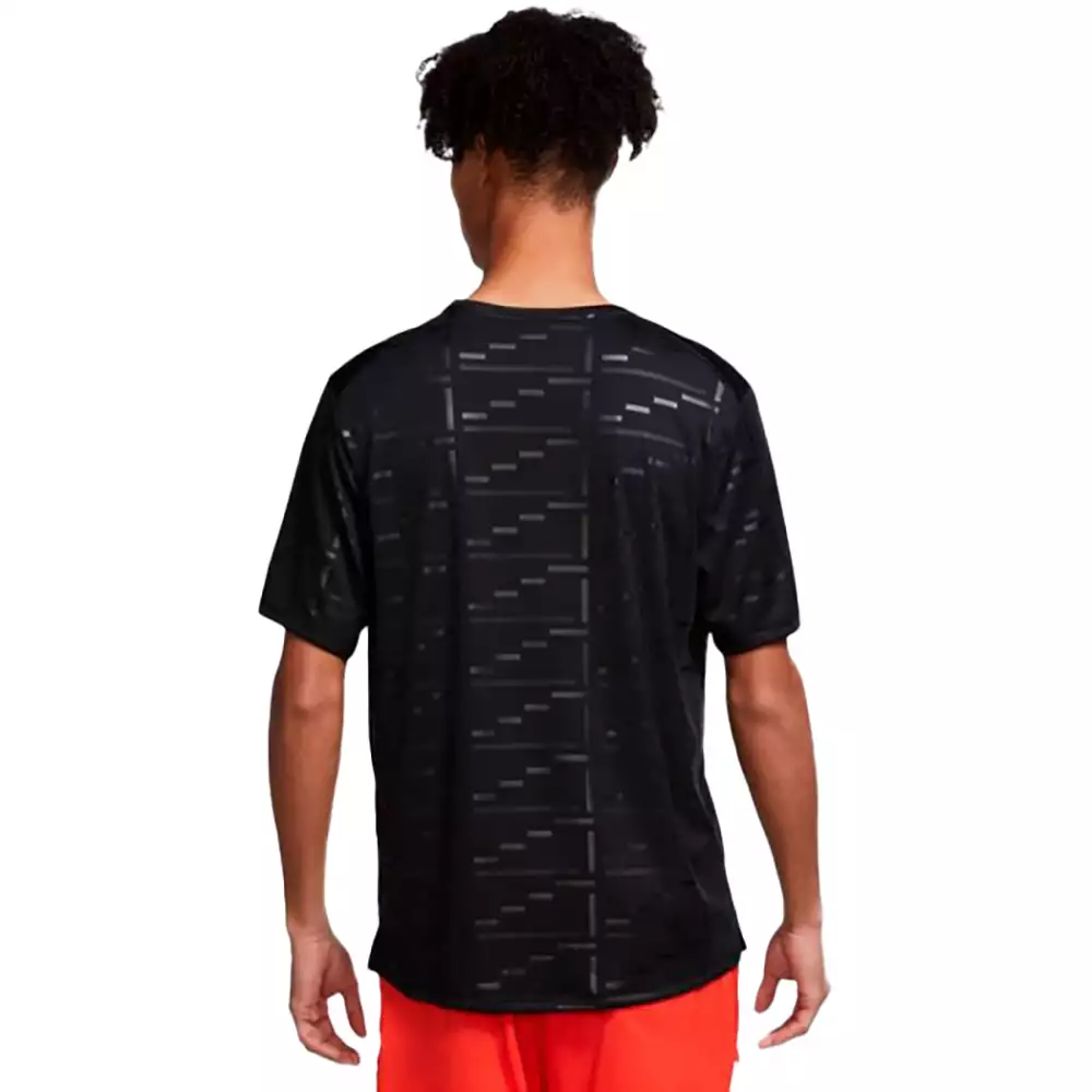 Camiseta Running Nike Dri fit Uv Run Division Miler - Negro