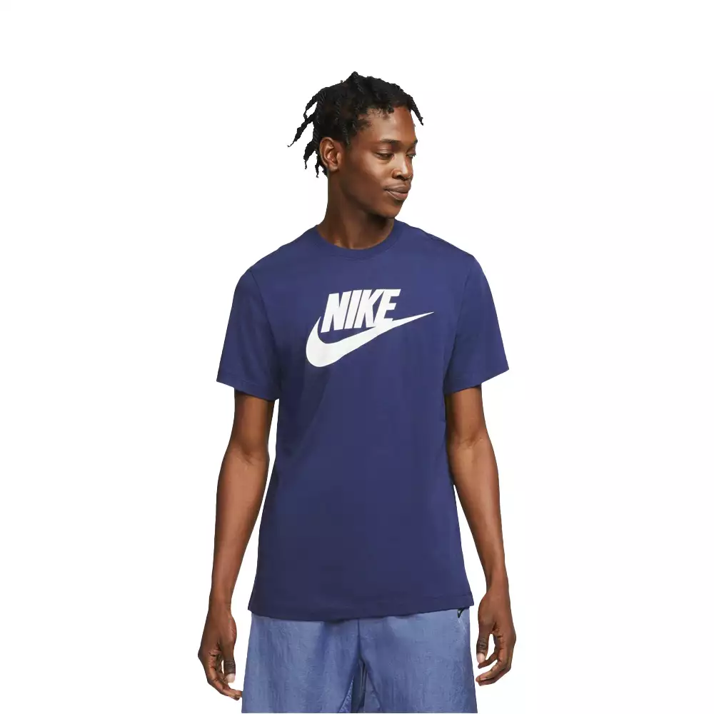 camiseta Running Nike Sportswear Tee - Azul-Blanco