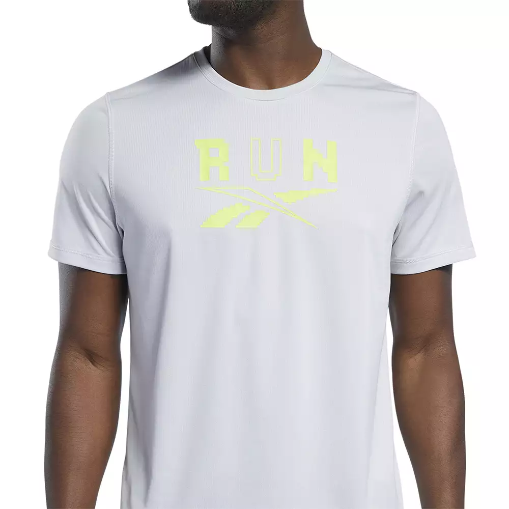 Camiseta Running Reebok Speedwick Graphic - Gris