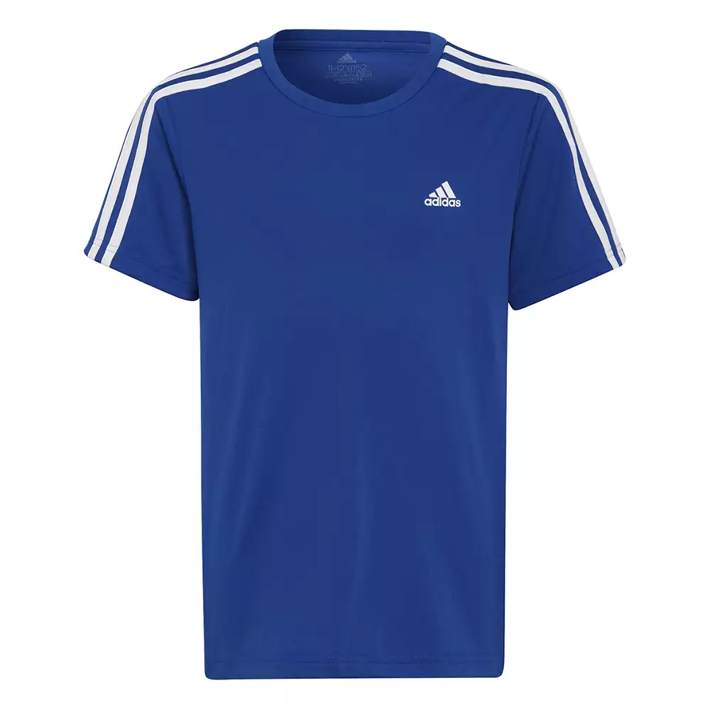 Camiseta Training adidas Designed 2 Move 3 Rayas - Azul