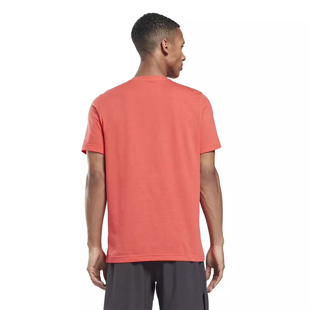 Camiseta Training Reebok Branded Graphic TEE - Naranja - Blanco