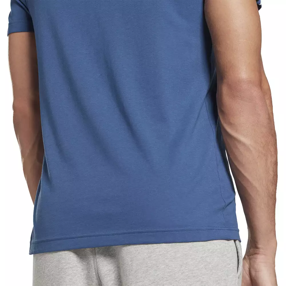 Camiseta Training Reebok Workout Ready Piping- Azul