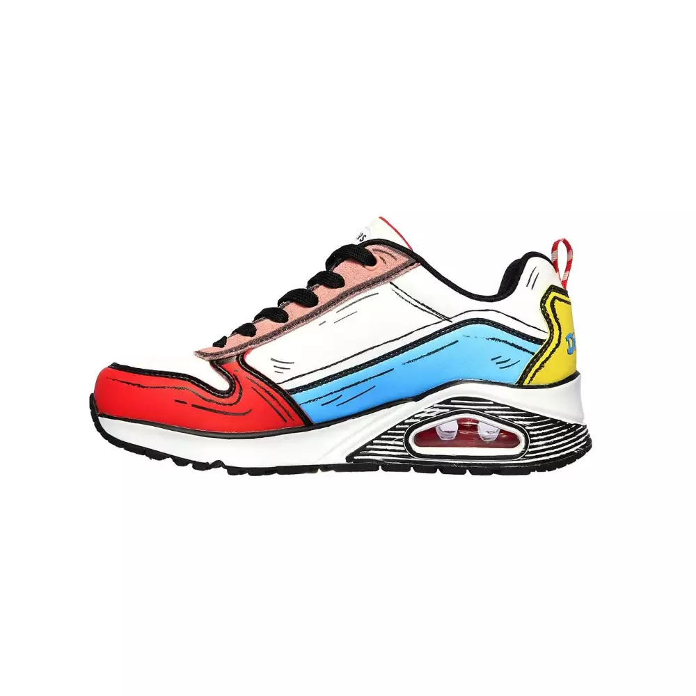 Tenis Lifestyle Skechers Dr Seuss Street Uno Shoes - Blanco-Azul-Rojo