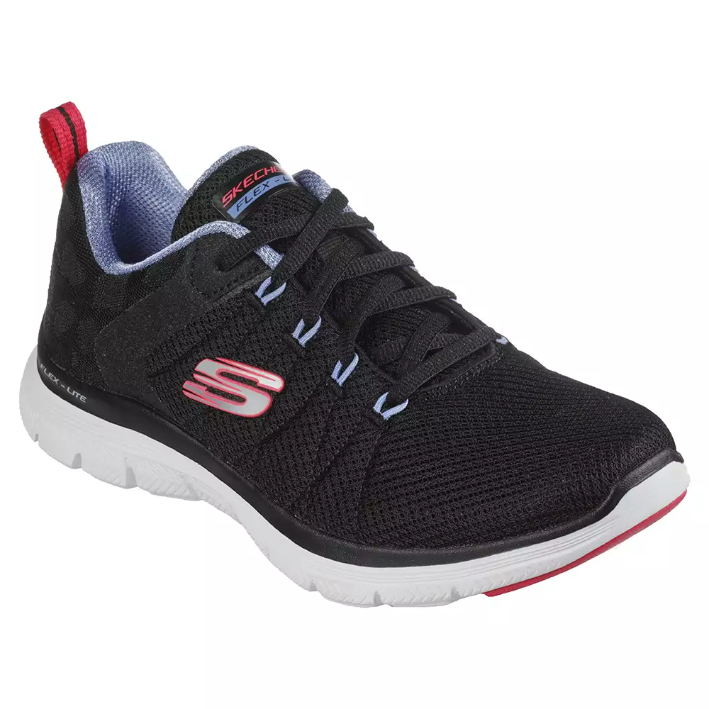 Tenis Lifestyle Skechers Flex Appeal 4.0 Sport Shoes - Negro-Rosa-Azul