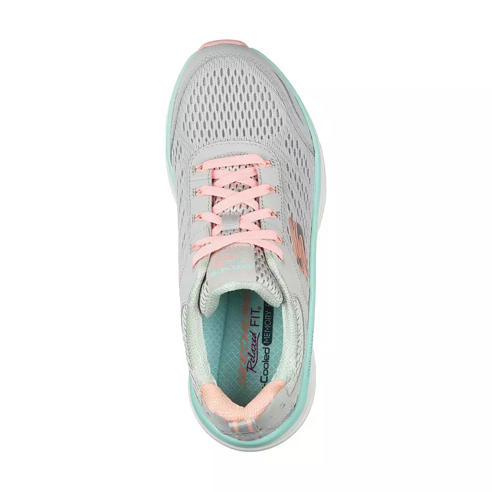 Tenis Lifestyle Skechers Relaxed Fit D'Lux Walter - Gris-Rosa