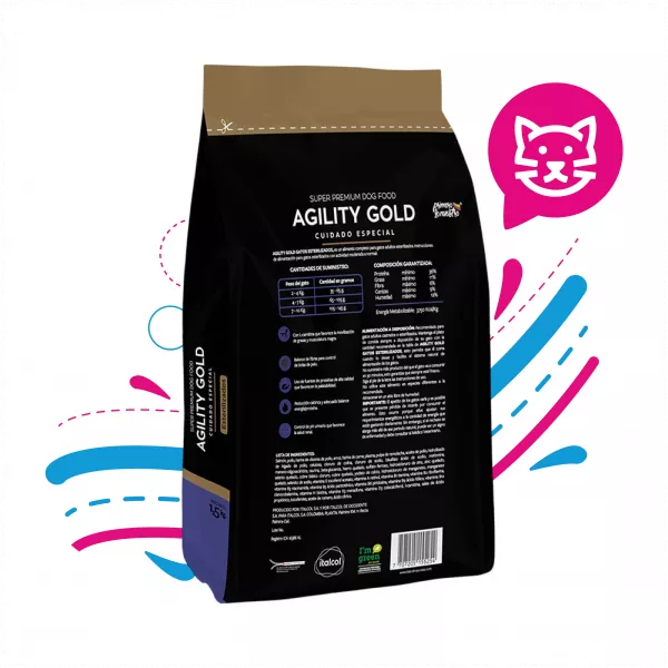 AGILITY GOLD ESTERILIZADOS GATOS AFULTOS X 1.5 KG
