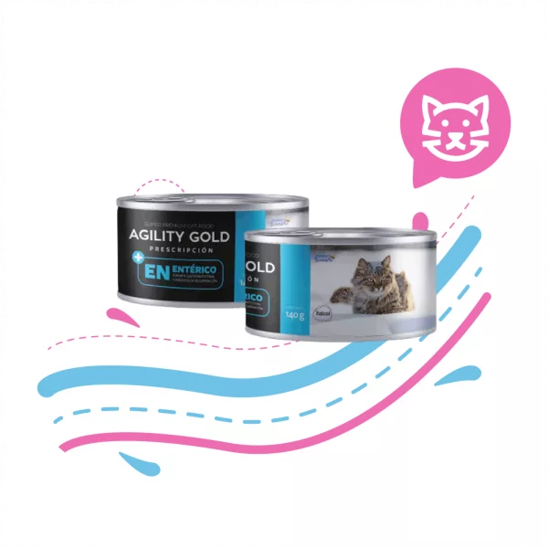 AGILITY GOLD GATO LATA ENTERICO X 140 GR