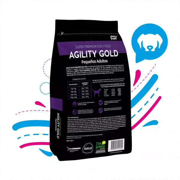 AGILITY GOLD PEQUEÑOS ADULTOS - 3 KG