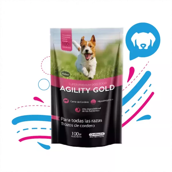 AGILITY GOLD TROZOS DE CORDERO X 100 GR