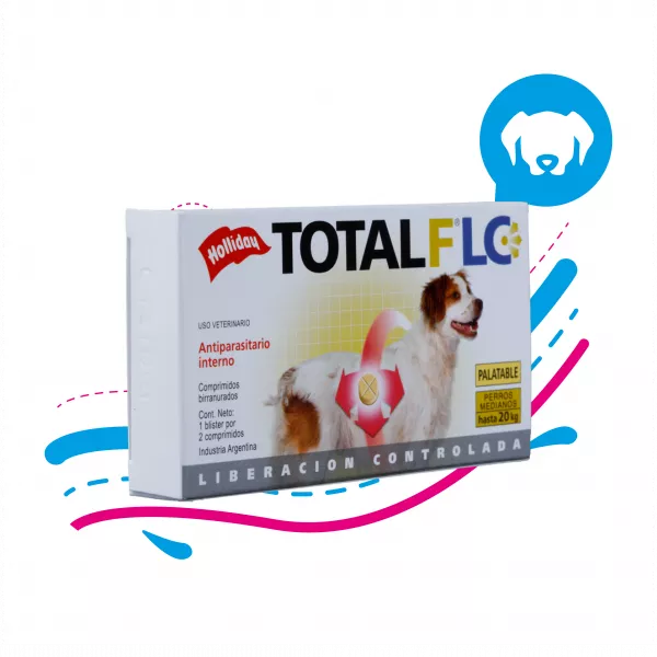 ANTIPARASITARIO INTERNO TOTAL FLC PERRO MEDIANO (10,1 -20 KG) X2 PASTILLAS