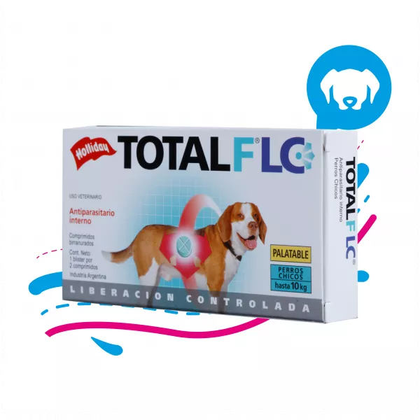 ANTIPARASITARIO INTERNO TOTAL FLC PERRO PEQUEÑO (HASTA 10 KG) X2 PASTILLAS