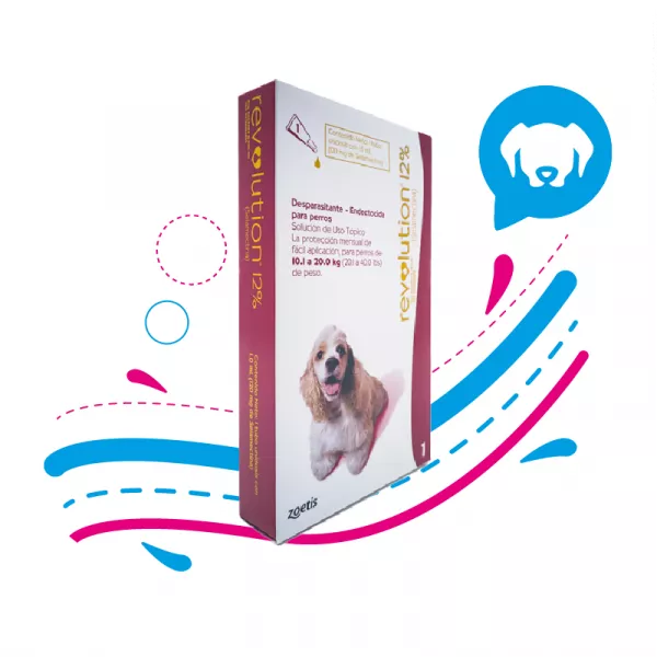 ANTIPARASITARIO REVOLUTION PERRO 12% 1,00 ML (10,1 A 20 KG)