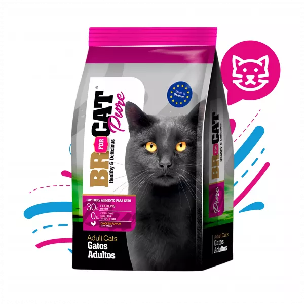 BR FOR CAT PURE GATO ADULTO POLLO X 1 KG