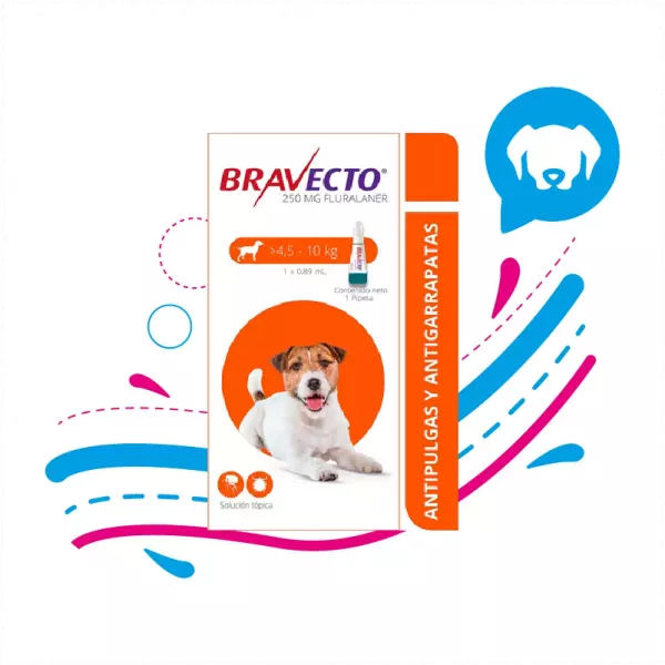 BRAVECTO 250 MG /4.5 - 10 KL. x1 PASTILLA