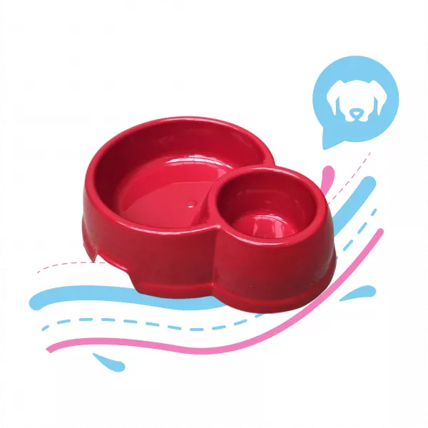 COMEDERO DOBLE PEQUEÑO OF #2 COLORES SURTIDO