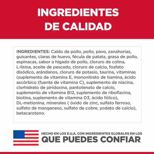 COMIDA HUMEDA PARA GATO HILLS ESTOMAGO Y PIEN SENSIBLE X 2.9 OZ.