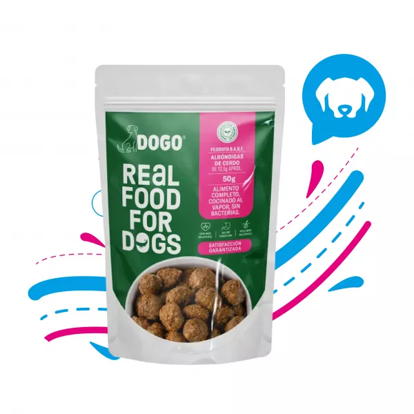 COMIDA HÚMEDA PARA PERRO DOGO CERDO X 50 GR