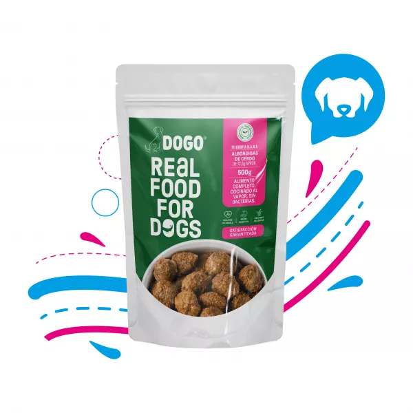 COMIDA HÚMEDA PARA PERRO DOGO CERDO X 500 GR