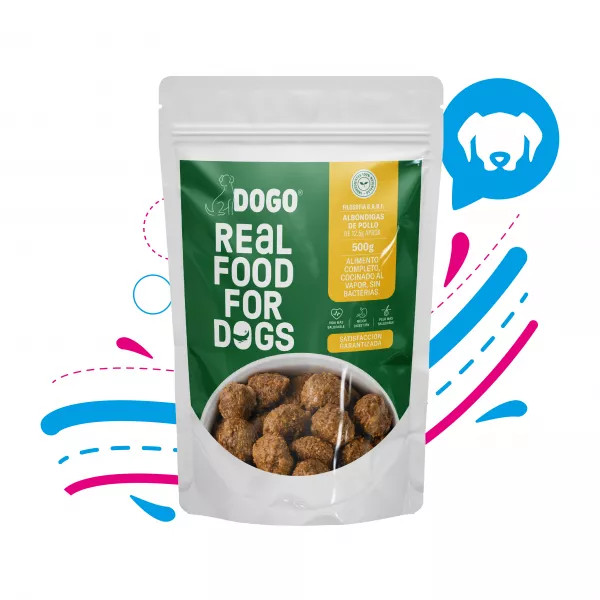 COMIDA HÚMEDA PARA PERRO DOGO POLLO X 500 GR