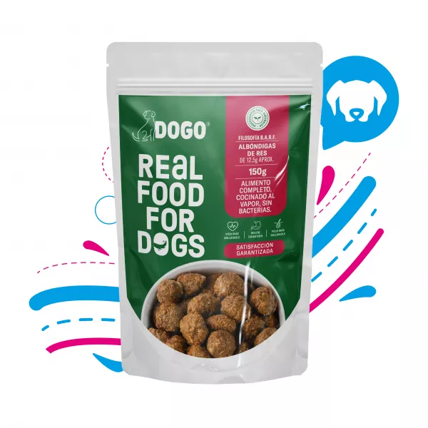 COMIDA HÚMEDA PARA PERRO DOGO RES X 150 GR