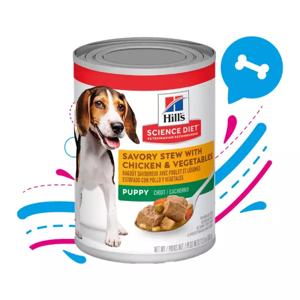 COMIDA HUMEDA PARA PERRO HILLS CACHORRO POLLO - 13 ONZ