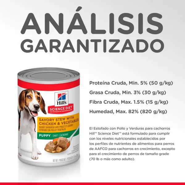 COMIDA HUMEDA PARA PERRO HILLS CACHORRO POLLO - 13 ONZ