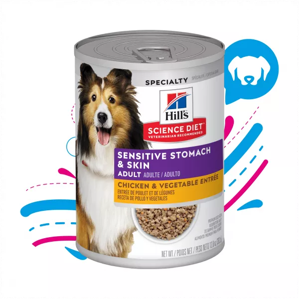 COMIDA HUMEDA PARA PERRO HILLS ESTOMAGO SENSIBLE X 12.8 OZ. - Animal Center