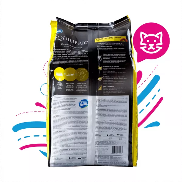 COMIDA PARA GATO EQUILIBRIO ADULTO PELOS LARGOS 1,5 KG
