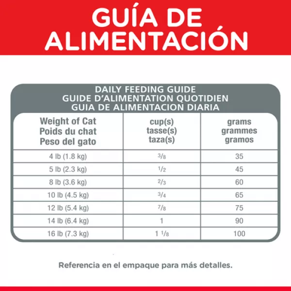 COMIDA PARA GATO HILLS HAIRBALL ADULTO 3, 5 LBS