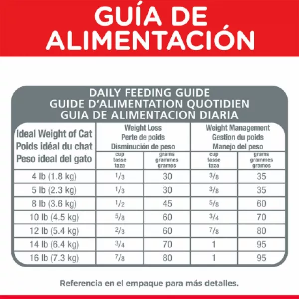 COMIDA PARA GATO HILLS LIGHT ADULTO 16 LBS